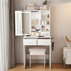 Small Makeup Vanity Desk With Mirror - image 2