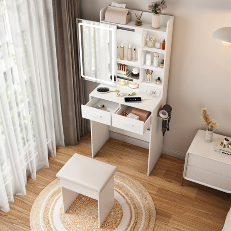 Small Makeup Vanity Desk With Mirror - image 4
