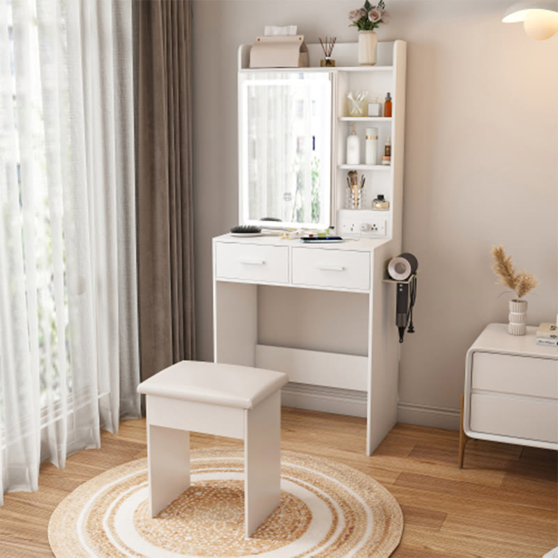 Small Makeup Vanity Desk With Mirror - image 3
