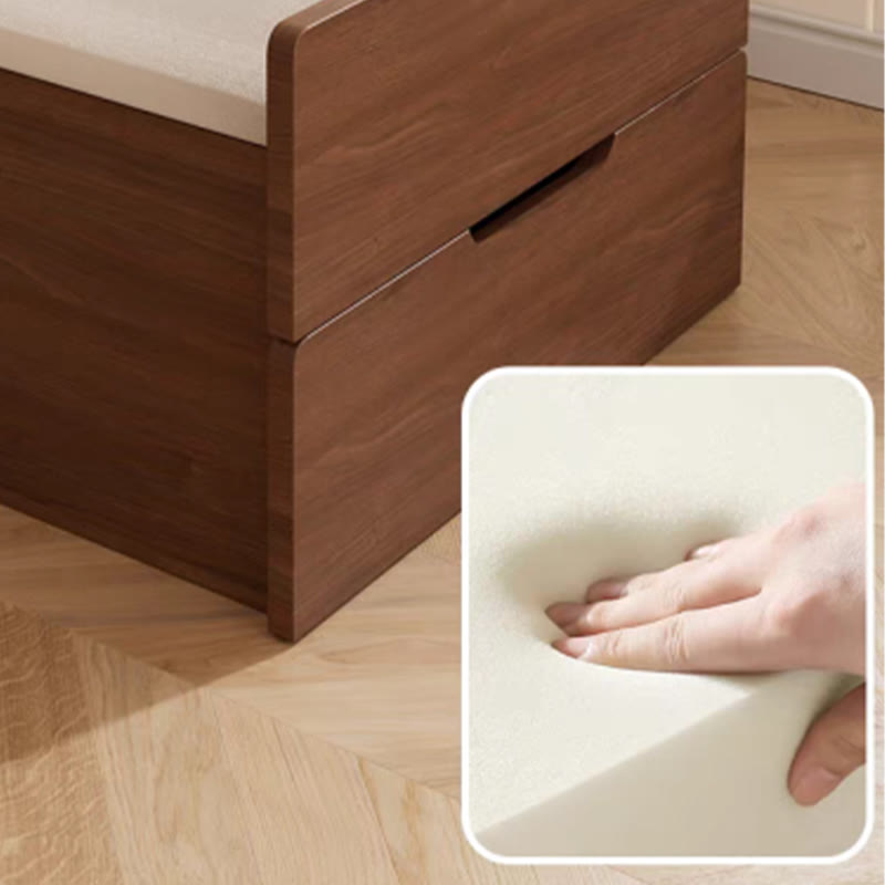 Walnut Vanity Desk With Plip Top Mirror - image 5