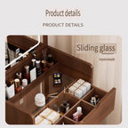 Walnut Vanity Desk With Plip Top Mirror - image 9