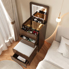 Walnut Vanity Desk With Plip Top Mirror - image 2