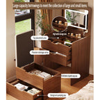 Walnut Vanity Desk With Plip Top Mirror - image 7