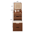 Walnut Vanity Desk With Plip Top Mirror - image 11