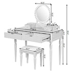 Luxury Vanity Desk With Round Mirror - image 9