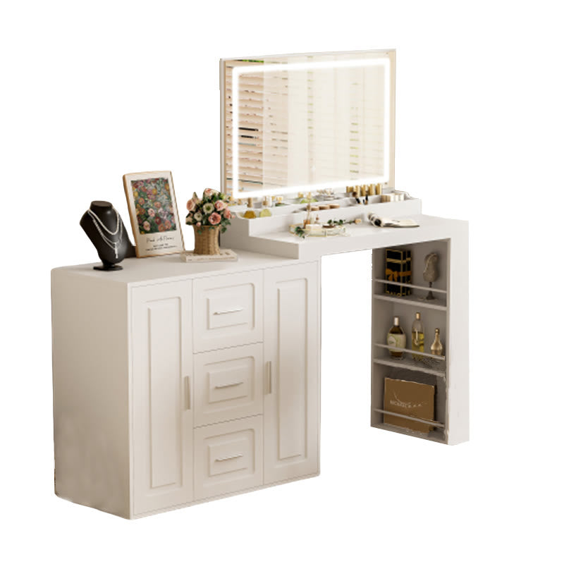 59" Makeup Vanity Desk With Mirror