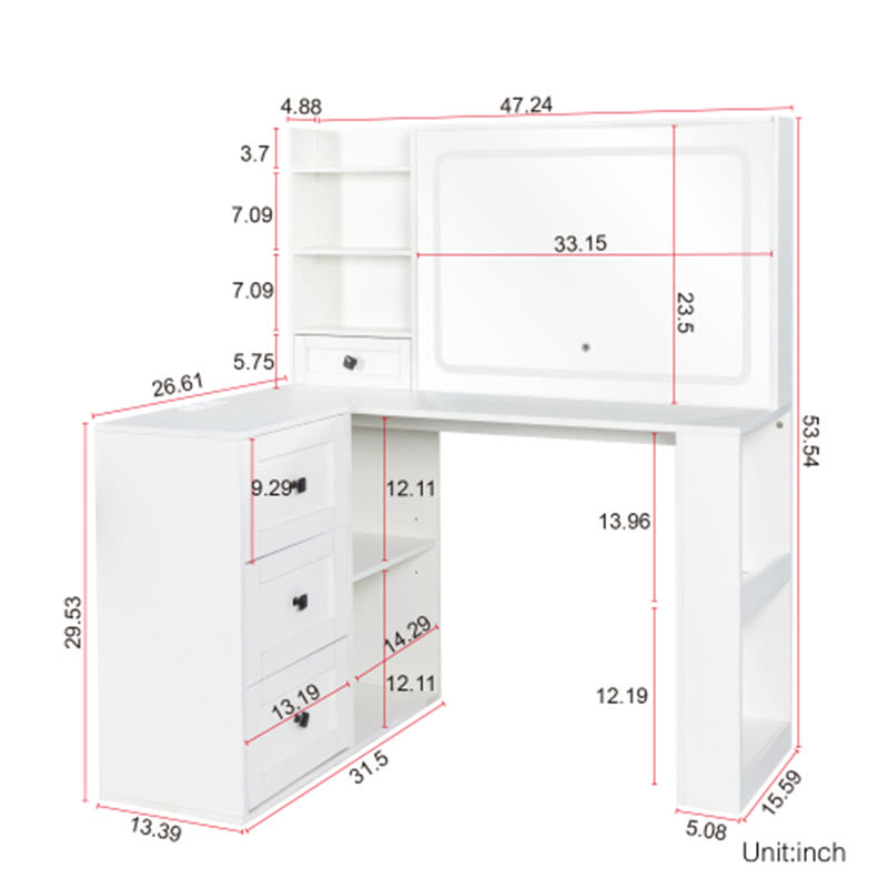 Makeup Vanity With Power Strip - image 8