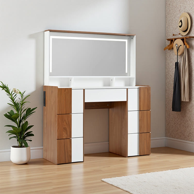 44.4" Vanity Table With Large Lighted Mirror - image 4