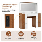 44.4" Vanity Table With Large Lighted Mirror - image 6