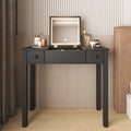 Elegant Black Vanity Table With Led Lights