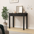 Elegant Black Vanity Table With Led Lights - image 4