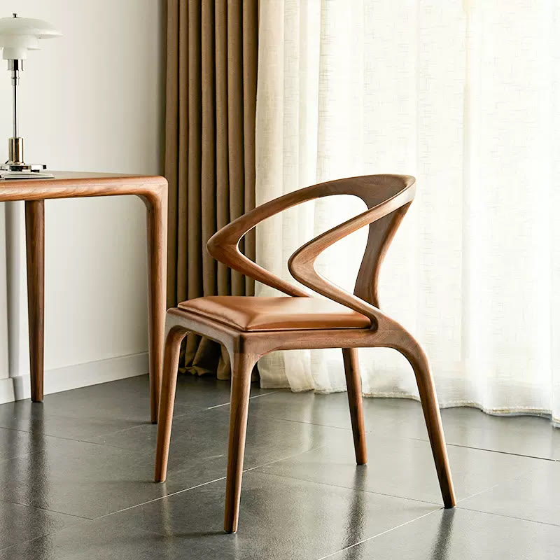 Walnut High-grade Solid Wood Dining Chair - image 5