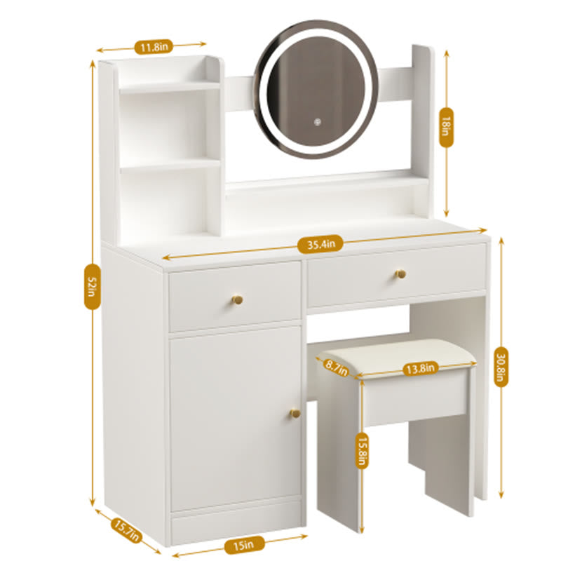Fashion Vanity Desk With Mirror - image 9