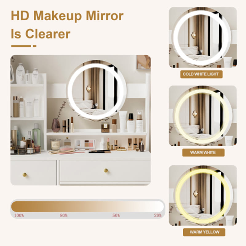 Fashion Vanity Desk With Mirror - image 6
