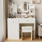 Fashion Vanity Desk With Mirror - image 5