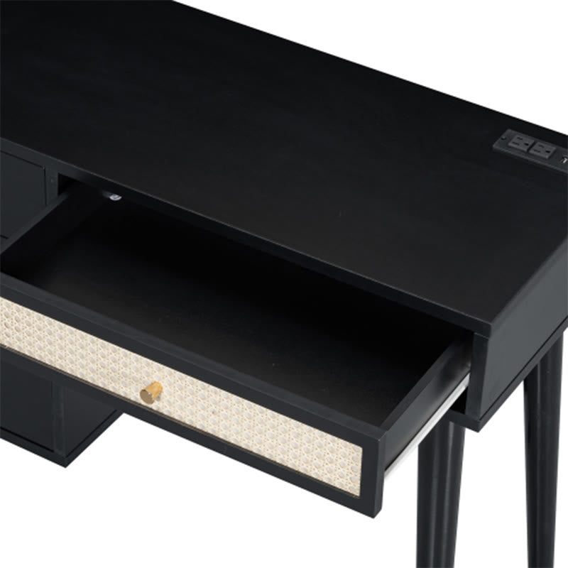 39" Retro Wooden Makeup Vanity Set