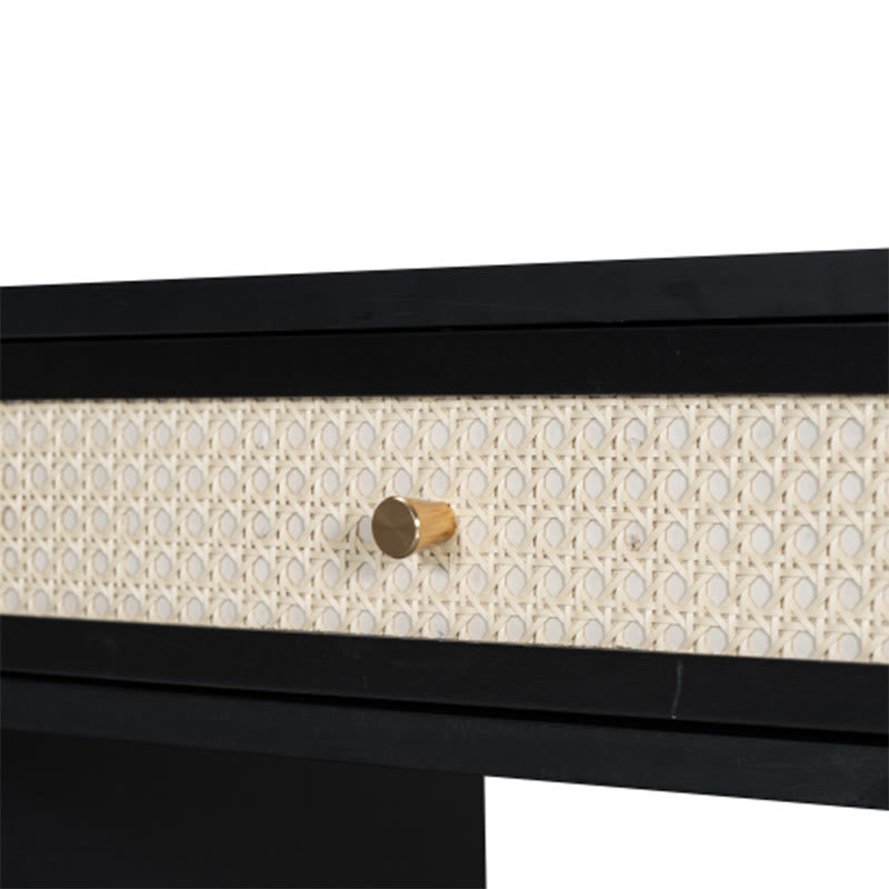 39" Retro Wooden Makeup Vanity Set