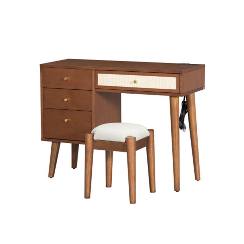 39" Retro Wooden Makeup Vanity Set - image 2