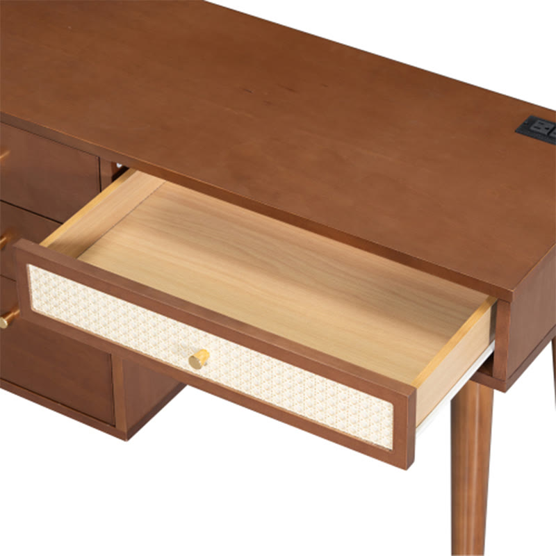 39" Retro Wooden Makeup Vanity Set