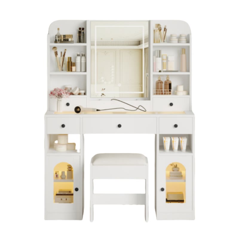 43.2" Vanity Desk With Led Mirror  - image 1