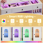 43.2" Vanity Desk With Led Mirror  - image 6