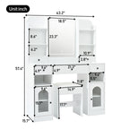 43.2" Vanity Desk With Led Mirror  - image 8