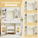 43.2" Vanity Desk With Led Mirror  - image 4