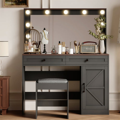 46.4" Vanity Desk Brightness Adjustable - 43.40"L x 15.74"W x 53.90"H - image 0