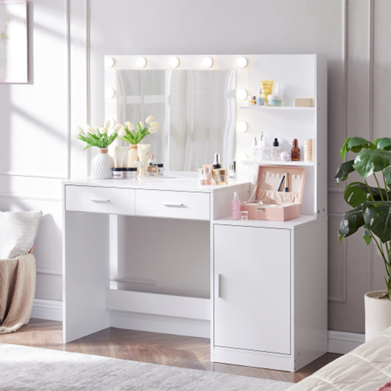 Vanity Desk With 3 Level Dresser  - image 2