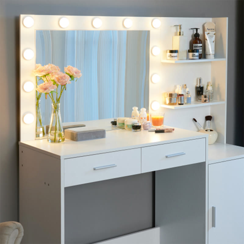Vanity Desk With 3 Level Dresser  - image 4