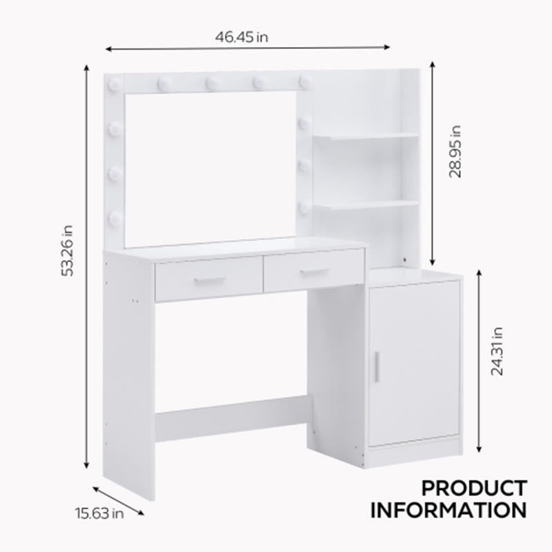Vanity Desk With 3 Level Dresser  - image 5