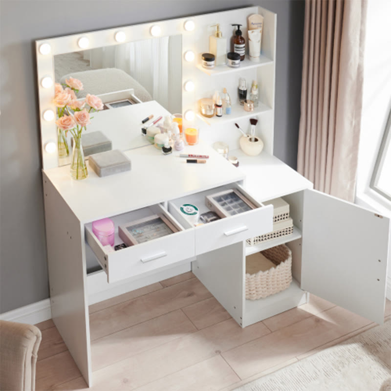 Vanity Desk With 3 Level Dresser  - image 3