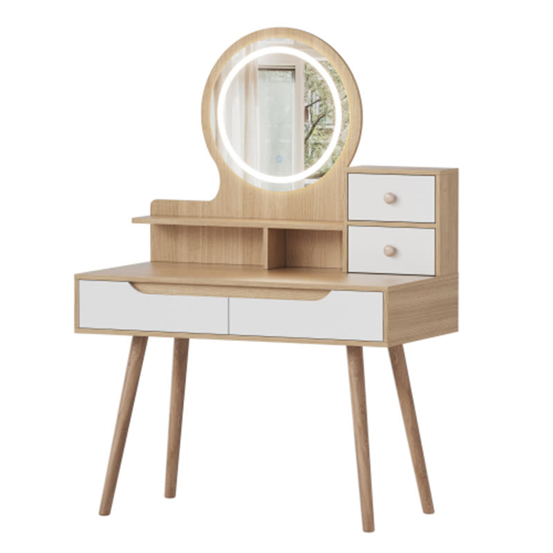 Makeup Vanity Desk With 3 Adjustable Lighted Mirror - image 1