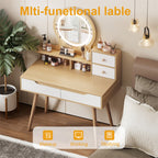 Makeup Vanity Desk With 3 Adjustable Lighted Mirror - image 7