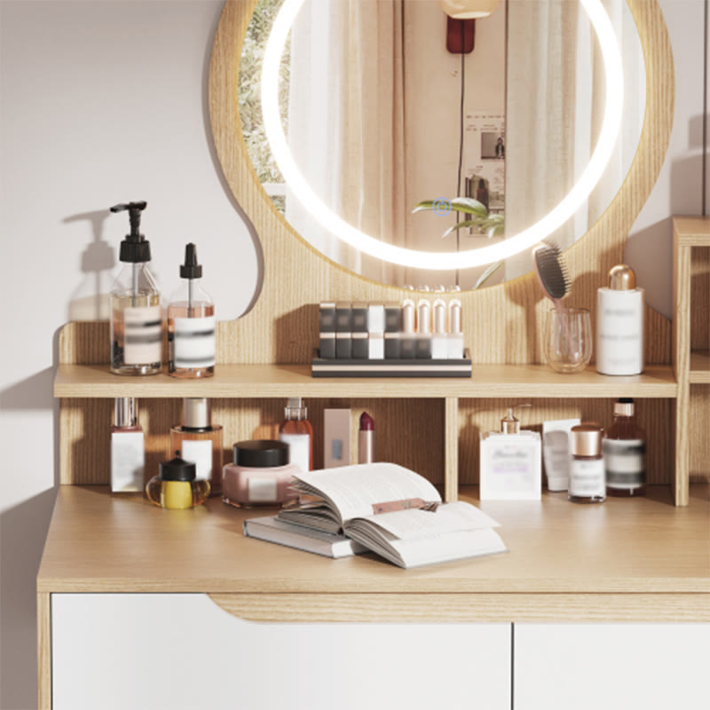 Makeup Vanity Desk With 3 Adjustable Lighted Mirror - image 4