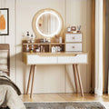Makeup Vanity Desk With 3 Adjustable Lighted Mirror - 31.50"L x 15.75"W x 50.39"H - image 0