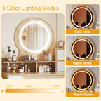 Makeup Vanity Desk With 3 Adjustable Lighted Mirror - image 6