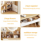 Makeup Vanity Desk With 3 Adjustable Lighted Mirror - image 9