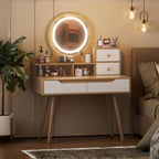 Makeup Vanity Desk With 3 Adjustable Lighted Mirror - image 3