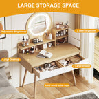 Makeup Vanity Desk With 3 Adjustable Lighted Mirror - image 8