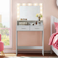Vanity Desk With 3 Lighting Modes Mirror  - 54.30"L x 27.70"W x 15.70"H - image 0