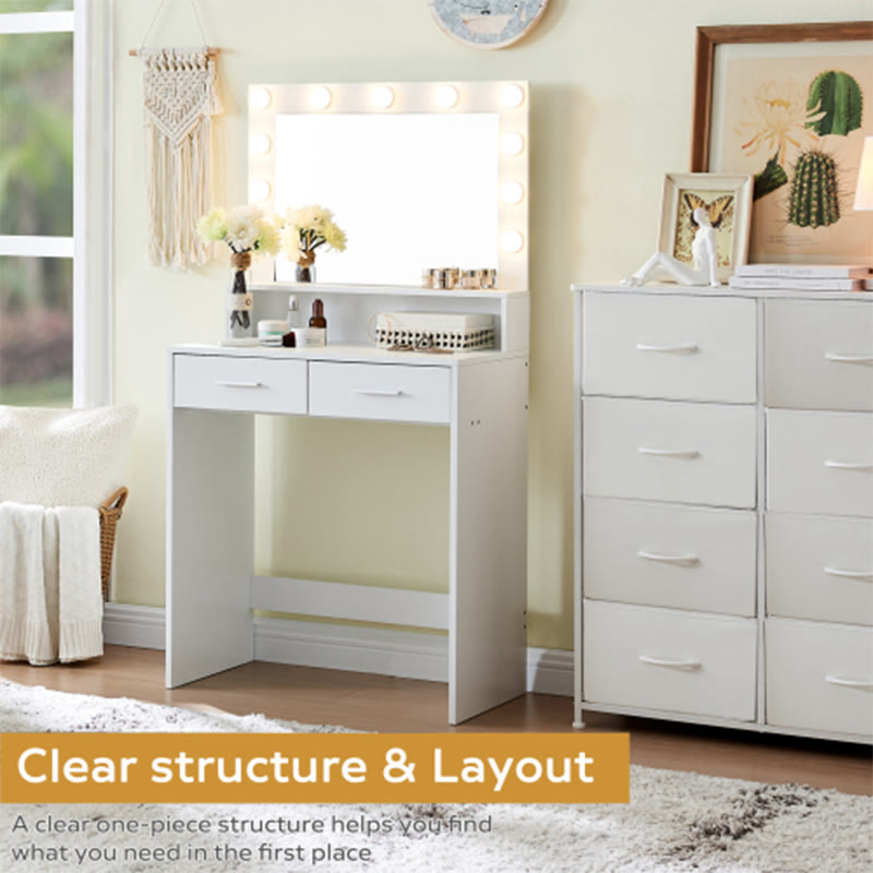 Vanity Desk With 3 Lighting Modes Mirror  - image 4