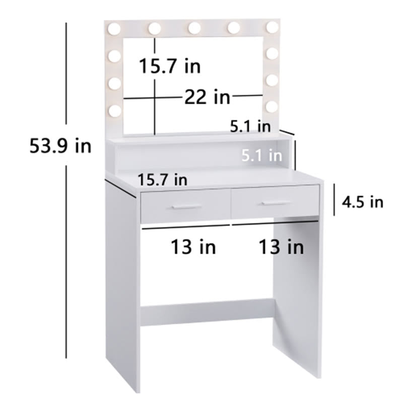 Vanity Desk With 3 Lighting Modes Mirror  - image 6