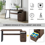 Home Office Computer Desk With Drawers - image 4