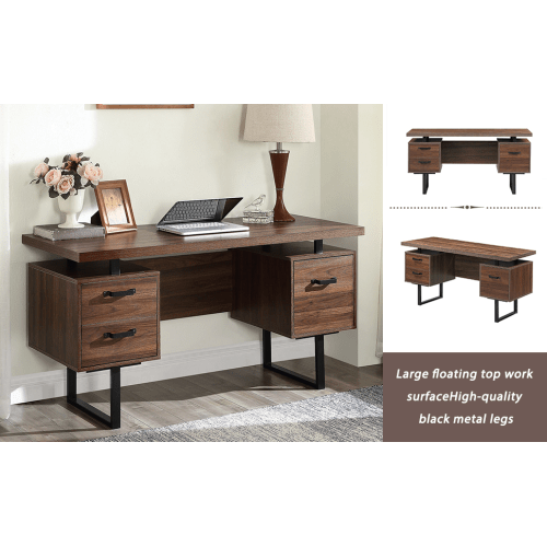 Home Office Computer Desk With Hanging Letter-size Files - image 9