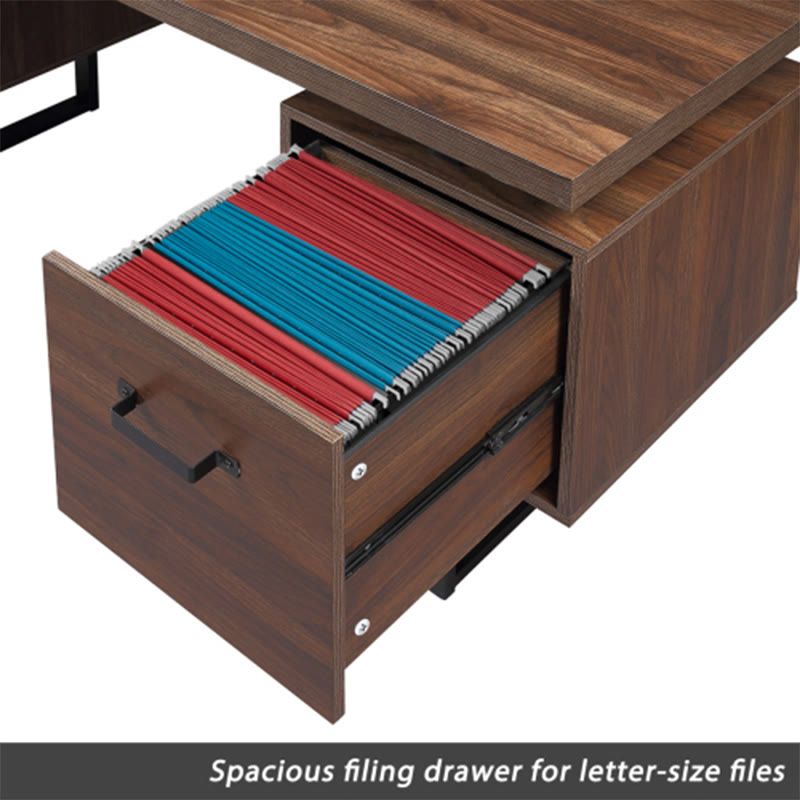 Home Office Computer Desk With Hanging Letter-size Files - image 11