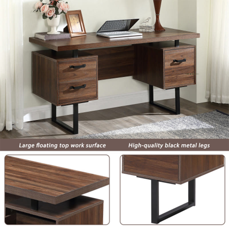 Home Office Computer Desk With Hanging Letter-size Files - image 7