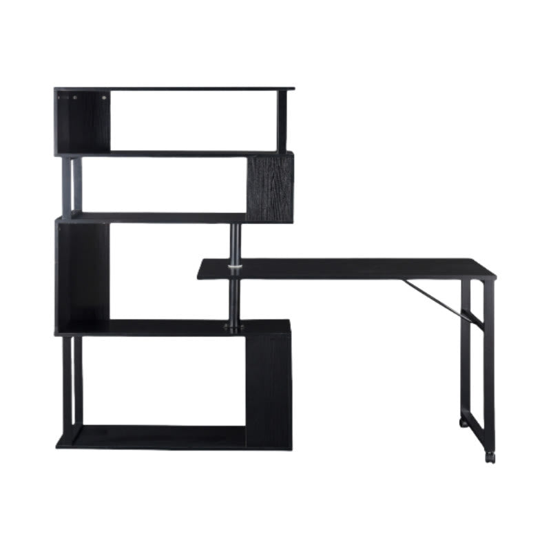 Black L-shaped Corner Computer Desk