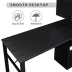 Black L-shaped Corner Computer Desk - image 8