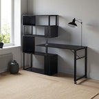 Black L-shaped Corner Computer Desk - image 4